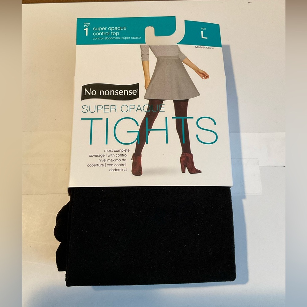 No nonsense Super Opaque Tights Control Top Black NEW